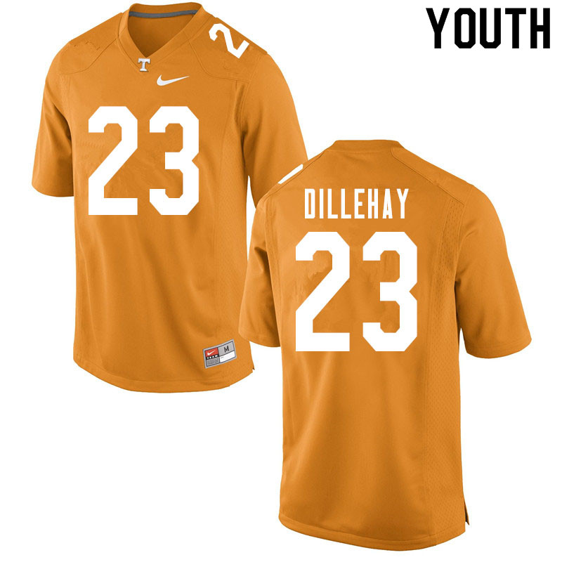 Youth #23 Devon Dillehay Tennessee Volunteers College Football Jerseys Sale-Orange